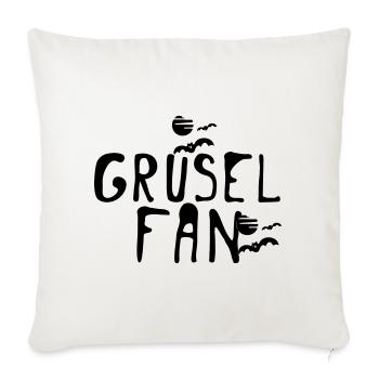 Grusel Fan Halloween Herbst Fun Spruch Geschenk - Sofakissenbezug 45 x 45 cm - Naturweiß  - Vorne