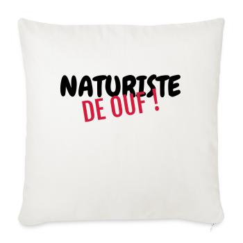 Naturismus / FKK / Nudismus / Naturist - Sofakissenbezug 45 x 45 cm - Naturweiß  - Vorne