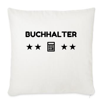 comptable / comptabilité / compter / chiffre - Housse de coussin décorative 45 x 45 cm - blanc nature - Devant