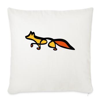 Fox - Line Art - Choose your colour - Sofakissenbezug 45 x 45 cm - Naturweiß  - Vorne