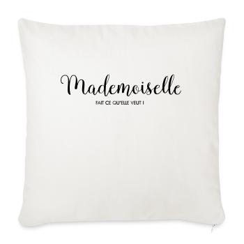 Mademoiselle Fait Ce Qu'Elle Veut - Housse de coussin décorative 45 x 45 cm - blanc nature - Devant