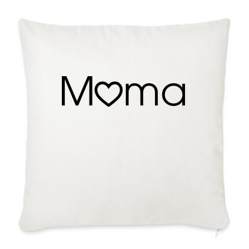 Mama mit Herz - Sofakissenbezug 45 x 45 cm - Naturweiß  - Vorne