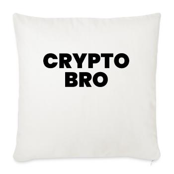 Crypto Bro - Sofa pillowcase 17,3'' x 17,3'' (45 x 45 cm) - natural white - Front