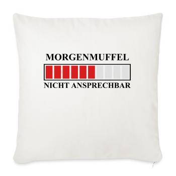 Morgenmuffel - Sofakissenbezug 45 x 45 cm - Naturweiß  - Vorne