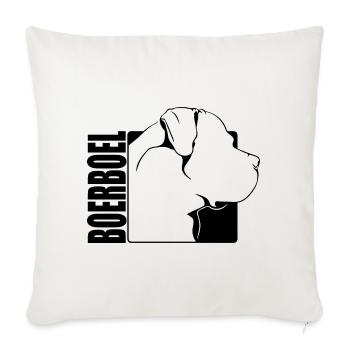 Boerboel Profil Chiens Chien Wilsigns - Housse de coussin décorative 45 x 45 cm - blanc nature - Devant