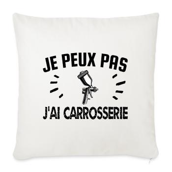 je peux pas j'ai carrosserie - Housse de coussin décorative 45 x 45 cm - blanc nature - Devant