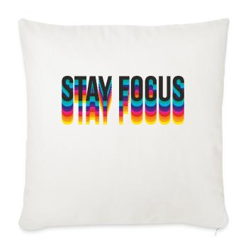 stay focus - Sofakissenbezug 45 x 45 cm - Naturweiß  - Vorne