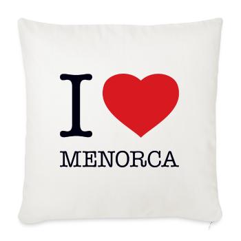 I LOVE MENORCA - Sofa pillowcase 17,3'' x 17,3'' (45 x 45 cm) - natural white - Front