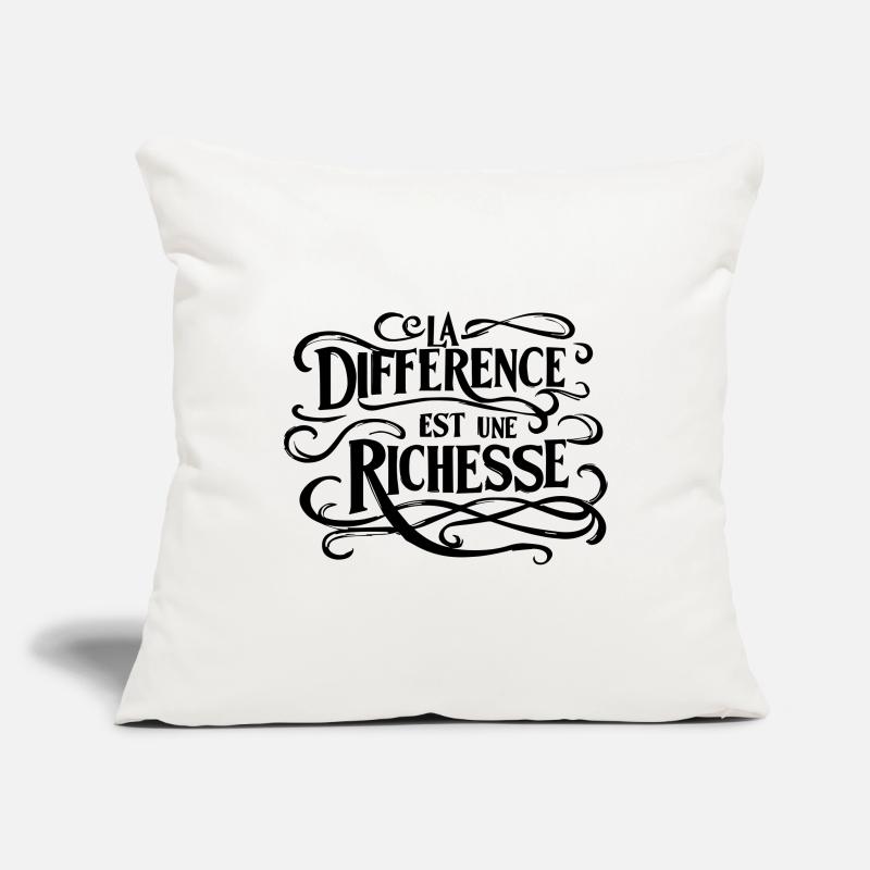 La différence est une richesse  Housse de coussin décorative 45 x 45 cm