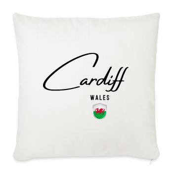 Elegant design Cardiff, Welsh pride - Sofa pillowcase 17,3'' x 17,3'' (45 x 45 cm) - natural white - Front