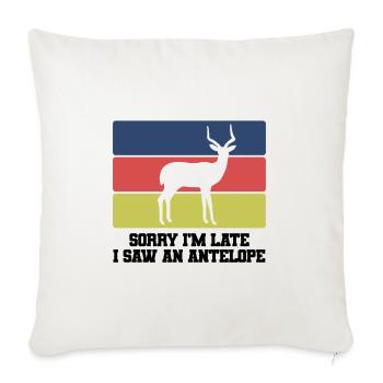 Antelope Humor Saying - Sofa pillowcase 17,3'' x 17,3'' (45 x 45 cm) - natural white - Front