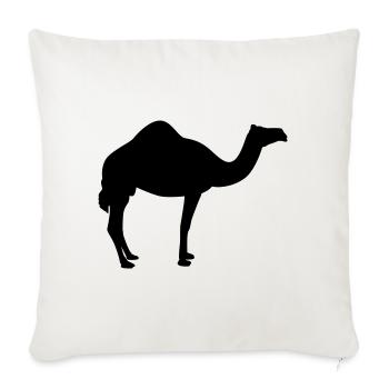Kamel | Wüste | Dubai | Wüstenschiff - Housse de coussin décorative 45 x 45 cm - blanc nature - Devant