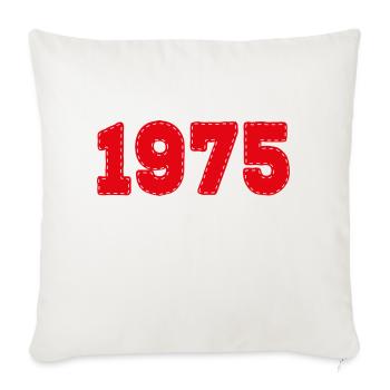 1975 - Sofakissenbezug 45 x 45 cm - Naturweiß  - Vorne
