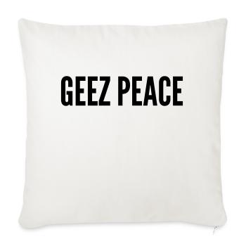Geez Peace - Sofa pillowcase 17,3'' x 17,3'' (45 x 45 cm) - natural white - Front