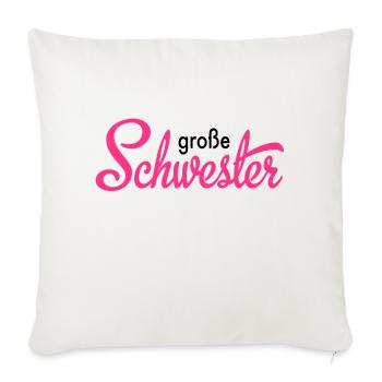 grande soeur - Housse de coussin décorative 45 x 45 cm - blanc nature - Devant