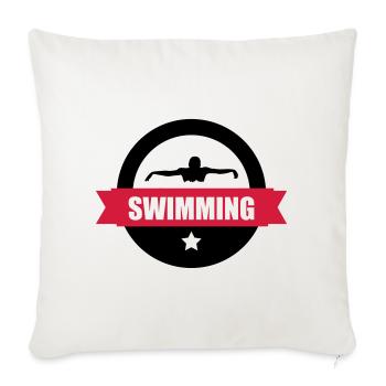 Swimming - Sofakissenbezug 45 x 45 cm - Naturweiß  - Vorne