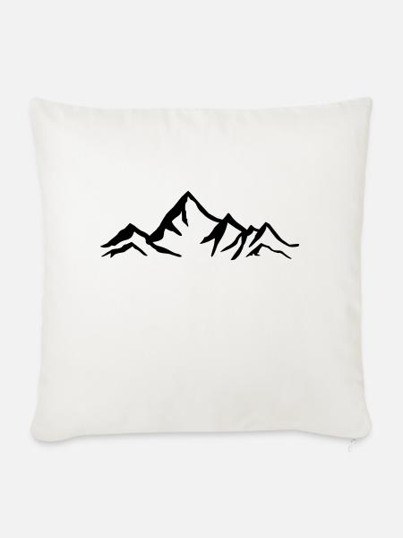 Berg, Berge, Gletscher - Sofakissenbezug 45 x 45 cm - Naturweiß
