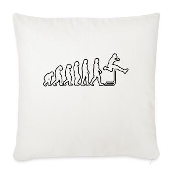 hurdles gift hurdler track and field - Sofa pillowcase 17,3'' x 17,3'' (45 x 45 cm) - natural white - Front