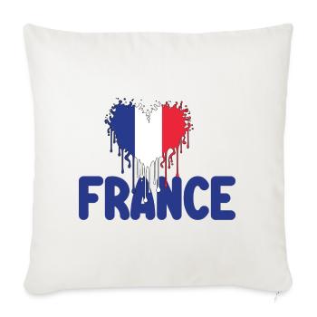 love france - Housse de coussin décorative 45 x 45 cm - blanc nature - Devant