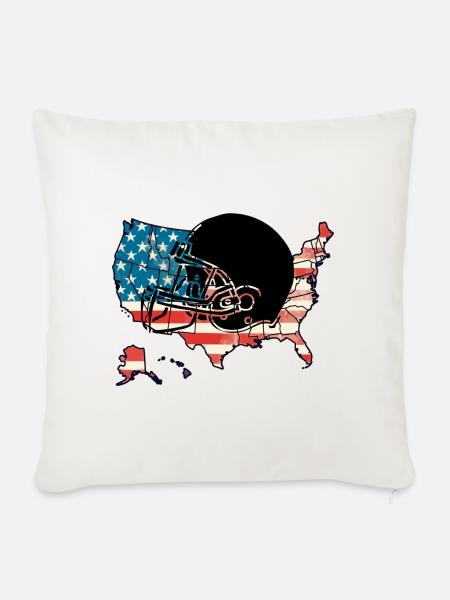 American Football print - Sofakissenbezug 45 x 45 cm - Naturweiß 