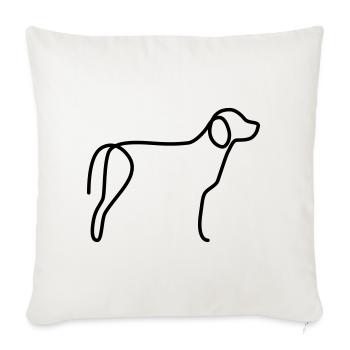 Beagle - Housse de coussin décorative 45 x 45 cm - blanc nature - Devant