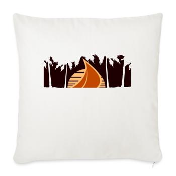 Schiff Sonne Palmen Südsee Abend Sonnenuntergang - Sofakissenbezug 45 x 45 cm - Naturweiß  - Vorne