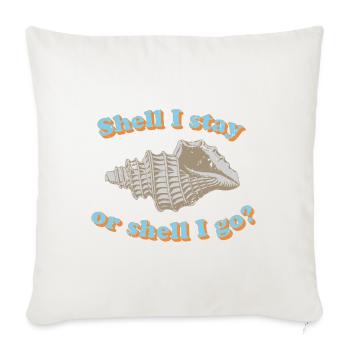 Shell ou go ? - Housse de coussin décorative 45 x 45 cm - blanc nature - Devant