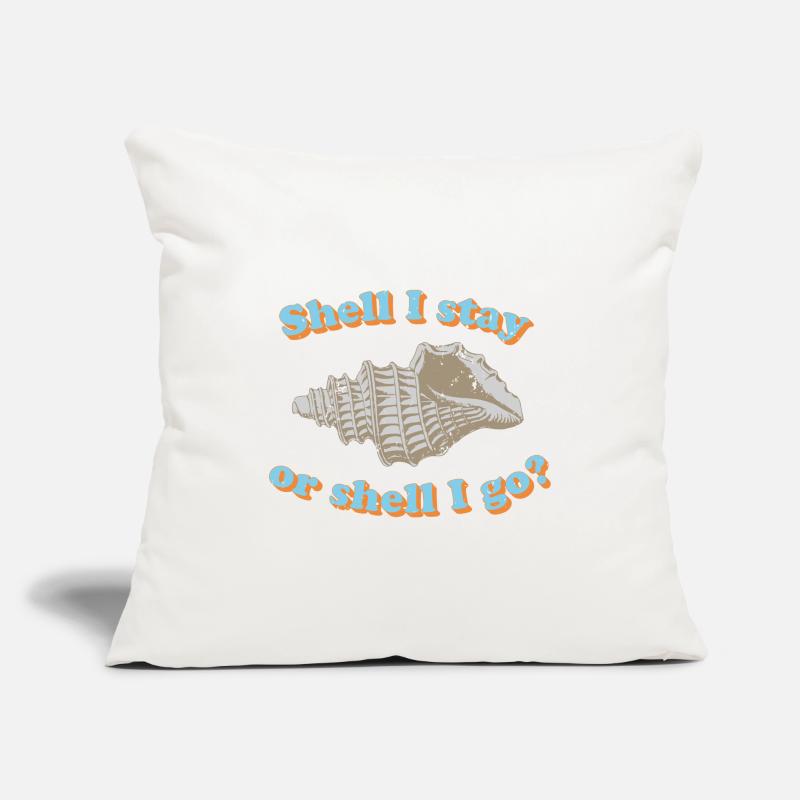 Shell ou go ? Housse de coussin décorative 45 x 45 cm