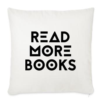 READ MORE BOOKS - Sofa pillowcase 17,3'' x 17,3'' (45 x 45 cm) - natural white - Front