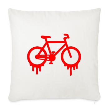 Dripping bike graffiti - Sofa pillowcase 17,3'' x 17,3'' (45 x 45 cm) - natural white - Front