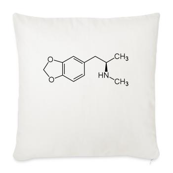 MDMA Molecule - Sofa pillowcase 17,3'' x 17,3'' (45 x 45 cm) - natural white - Front