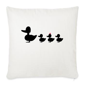 Duck family with punk revolutionaries duck - Sofa pillowcase 17,3'' x 17,3'' (45 x 45 cm) - natural white - Front