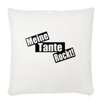 meine Tante rockt - Sofakissenbezug 45 x 45 cm - Naturweiß  - Vorne