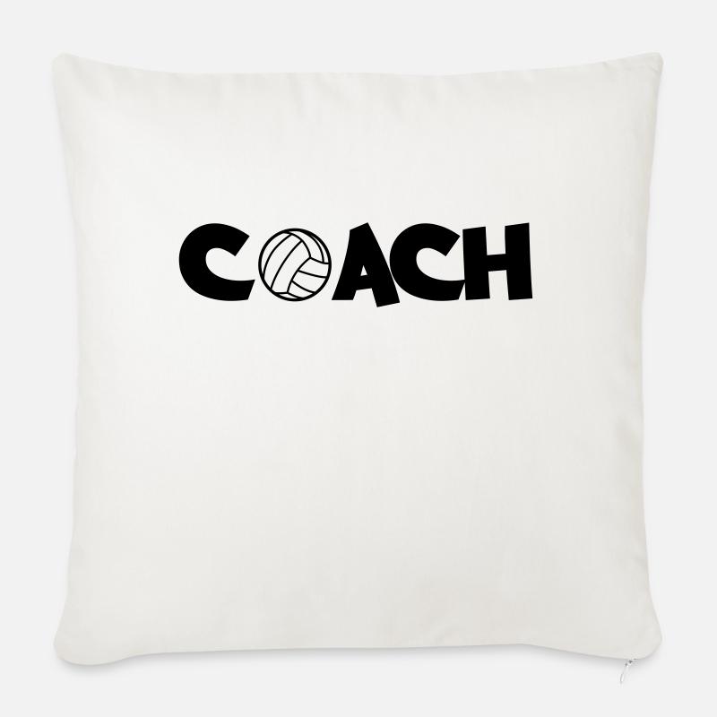 handball_coach - Housse de coussin décorative 45 x 45 cm - blanc nature