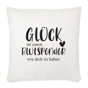 Blutspender Blutspende Ehrenamt Held Geschenk - Sofakissenbezug 45 x 45 cm - Naturweiß  - Vorne