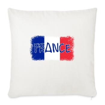 France - Sofakissenbezug 45 x 45 cm - Naturweiß  - Vorne