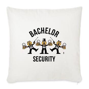 Bachelor Sécurité (Caricature / Danse / 3C / B) - Housse de coussin décorative 45 x 45 cm - blanc nature - Devant