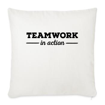 Travail d’Équipe - Housse de coussin décorative 45 x 45 cm - blanc nature - Devant
