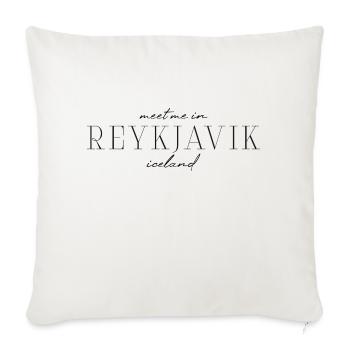 Reykjavik, Iceland Style Design T-Shirt - Sofa pillowcase 17,3'' x 17,3'' (45 x 45 cm) - natural white - Front