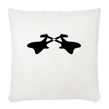 Guitares E 01 - Housse de coussin décorative 45 x 45 cm - blanc nature - Devant
