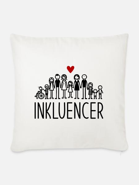 Inkluencer - Sofakissenbezug 45 x 45 cm - Naturweiß