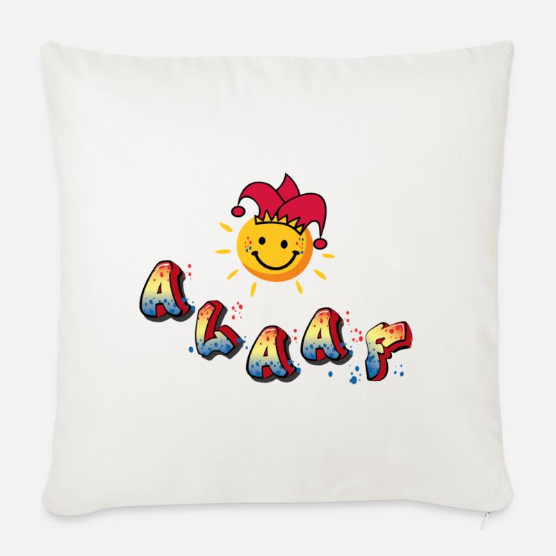Karneval Alaaf - Sofakissenbezug 45 x 45 cm - Naturweiß
