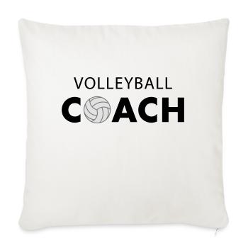 Volleyball Coach - Sofakissenbezug 45 x 45 cm - Naturweiß  - Vorne