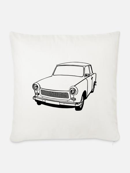 , Ostalgie , DDR Kult , Oldtimer (25) - Sofakissenbezug 45 x 45 cm - Naturweiß