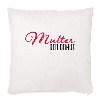 Mère de la mariée - Housse de coussin décorative 45 x 45 cm - blanc nature - Devant