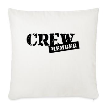 crew member - Sofa pillowcase 17,3'' x 17,3'' (45 x 45 cm) - natural white - Front
