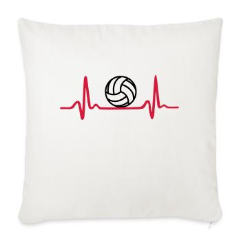 Volleyball Heartbeat - Sofa pillowcase 17,3'' x 17,3'' (45 x 45 cm) - natural white - Front