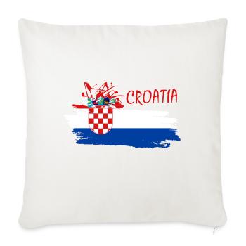 Croatia Hrvatska Croatia i love croatia - Sofa pillowcase 17,3'' x 17,3'' (45 x 45 cm) - natural white - Front