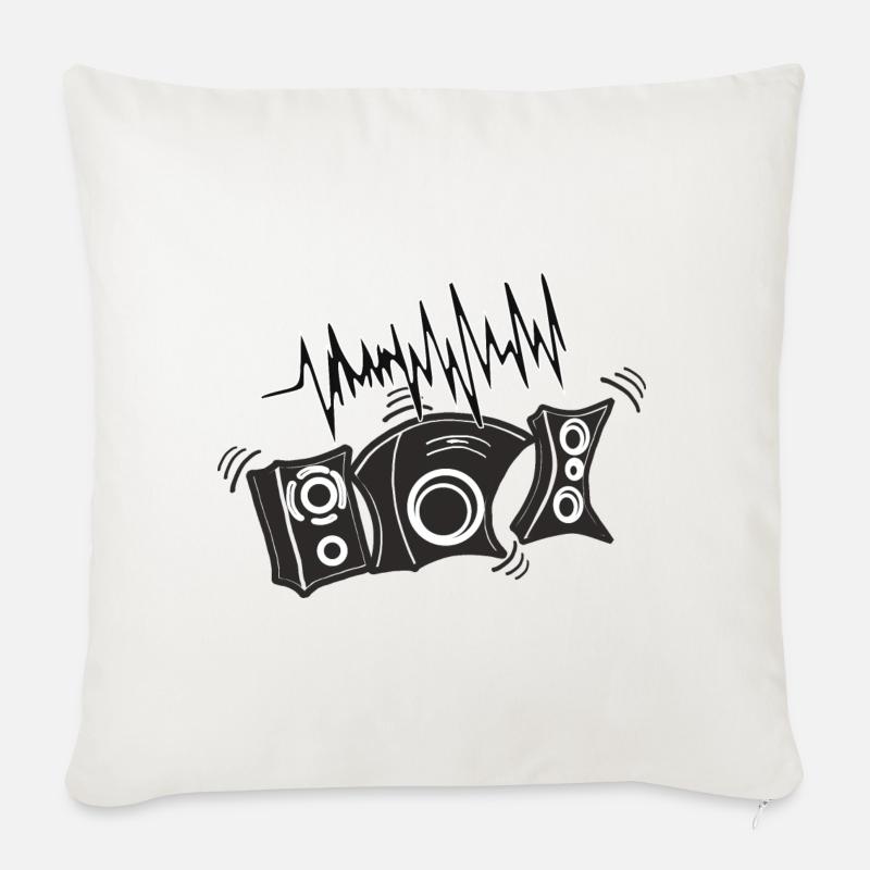 Jukeboxes Disco DJ DJane - Sofa pillowcase 17,3'' x 17,3'' (45 x 45 cm) - natural white