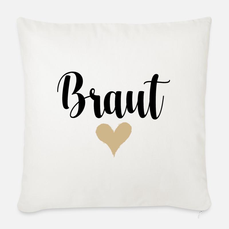 JGA 22 Braut Shirt - Sofakissenbezug 45 x 45 cm - Naturweiß 
